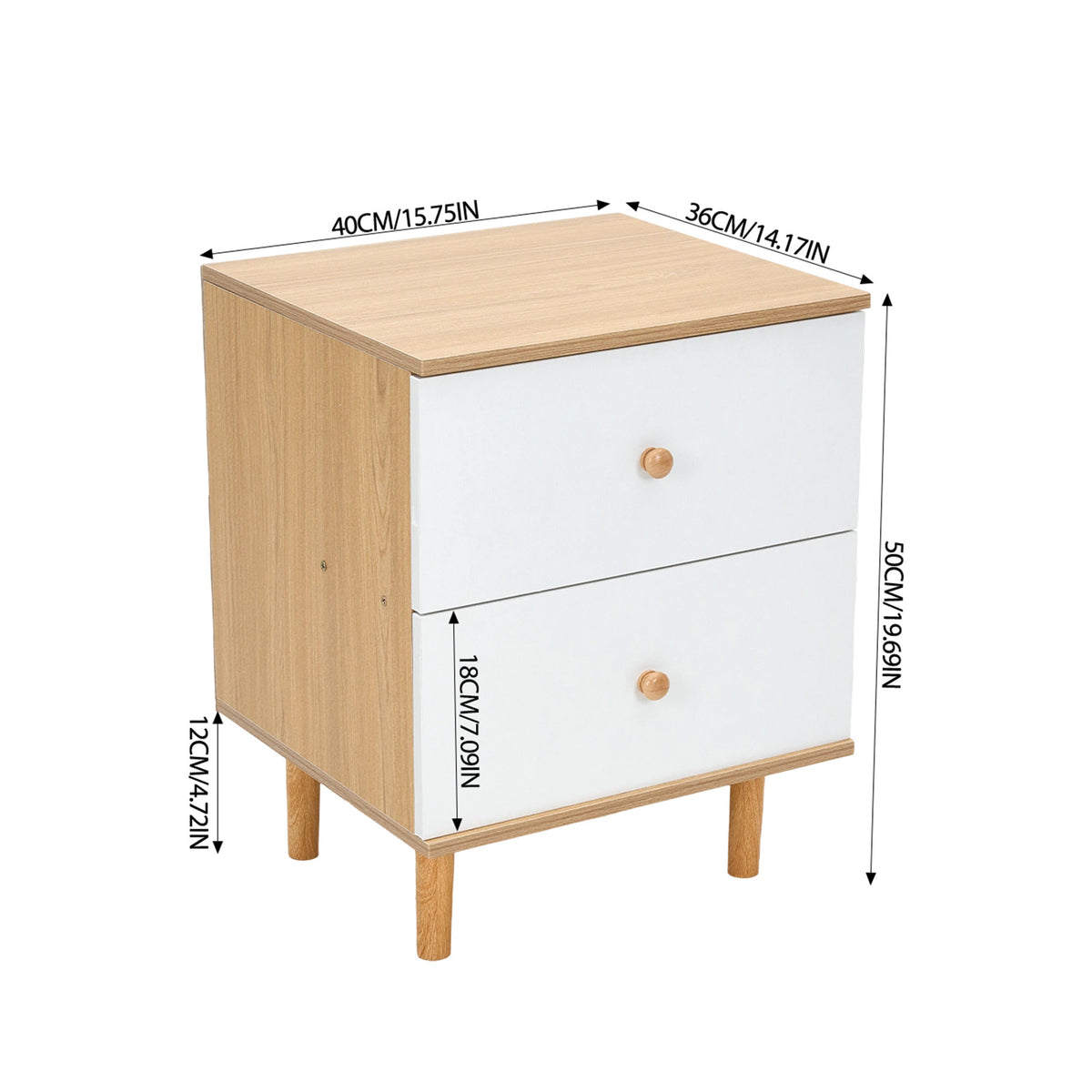 Bedside table dimensions 40 x 36 x 50cm