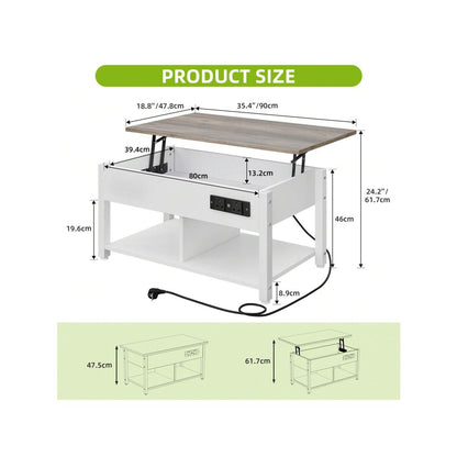 Dimensions of lift top coffee table 90 x 47.8cm, 47.5cm high closed and 61.7cm raised