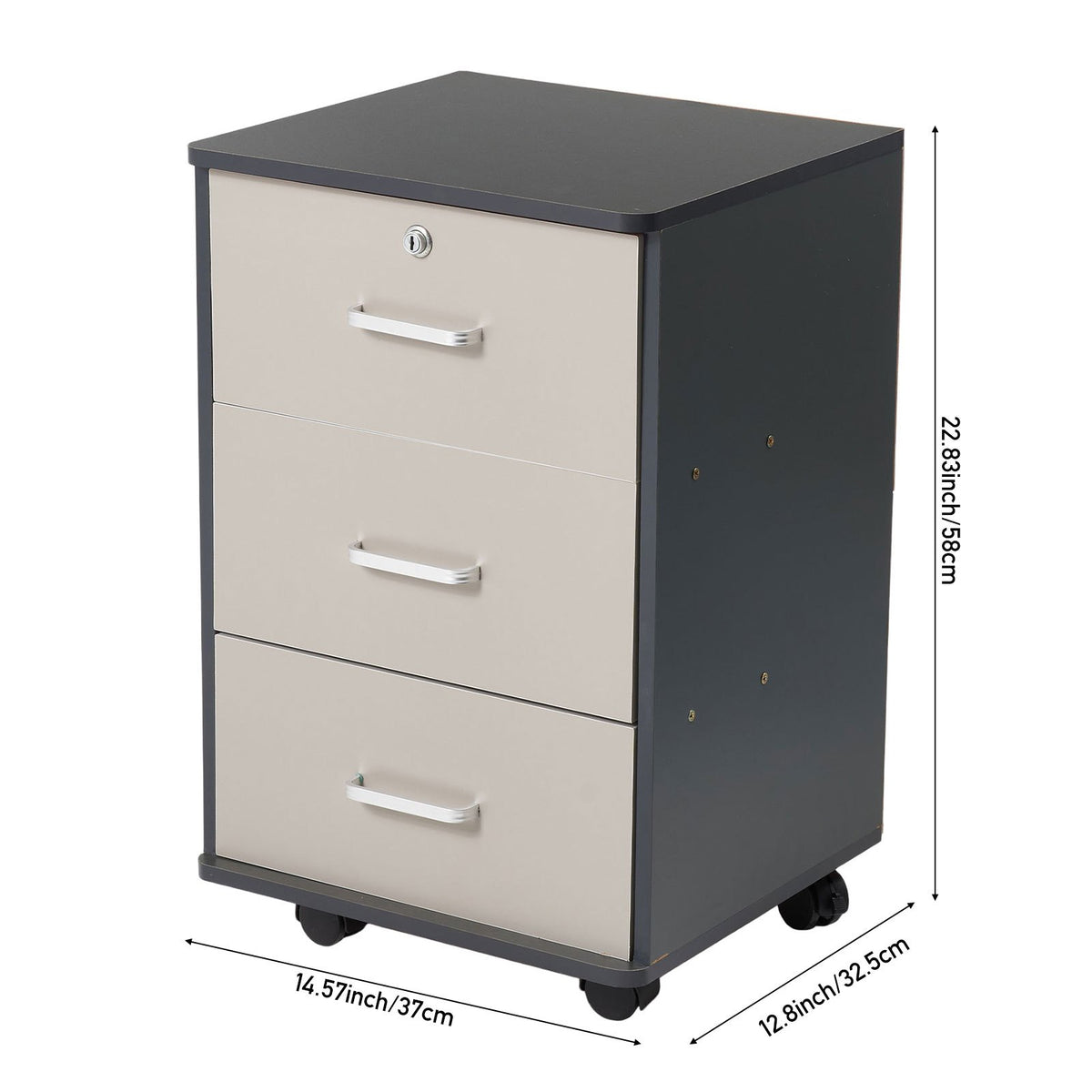 Mobile bedside cabinet dimensions 37 x 32.5 x 58cm