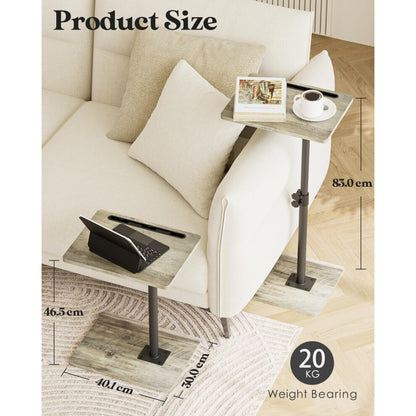 Dimensions of small rectangle coffee table 40.1 x 30cm top adjustable 46.5 to 83cm high
