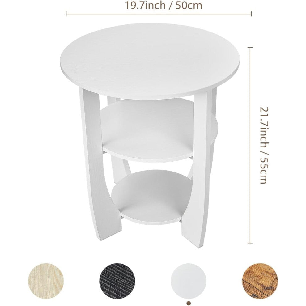 Dimensions of small white round coffee table 50cm diameter and 55cm high