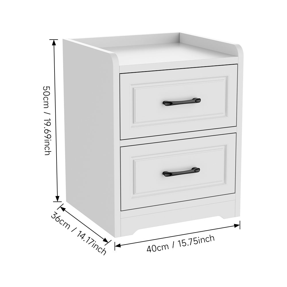 White side table dimensions 40 x 36 x 50cm